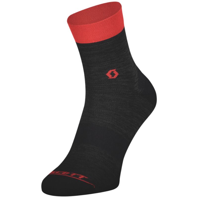 ΚΑΛΤΣΕΣ SCOTT TRAIL QUARTER DARK GREY/FIERY RED