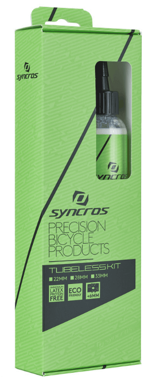 TUBELESS KIT SYNCROS ECO SEALANT (ΣΥΜΠ. ΥΓΡΟ, ΒΑΛΒΙΔΕΣ & ΤΑΙΝΙΕΣ 22mm) BLACK