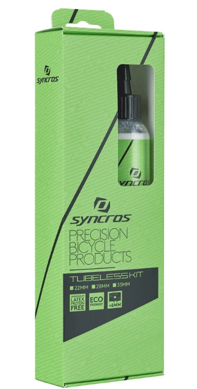TUBELESS KIT SYNCROS ECO SEALANT (ΣΥΜΠ. ΥΓΡΟ, ΒΑΛΒΙΔΕΣ & ΤΑΙΝΙΕΣ 28mm) BLACK