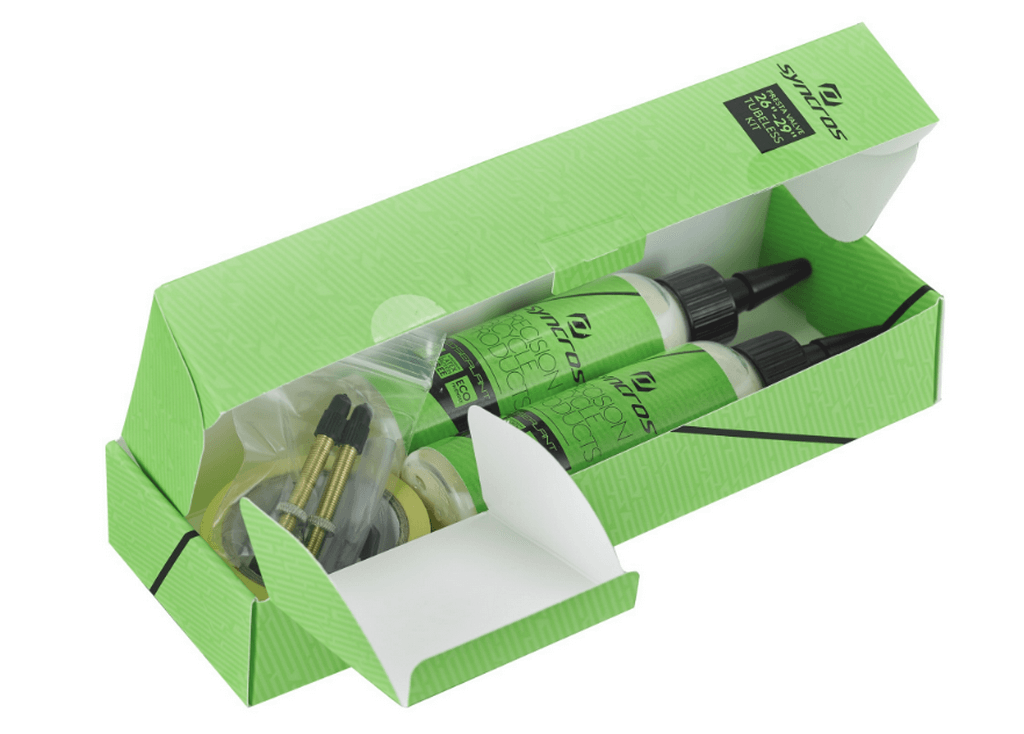 TUBELESS KIT SYNCROS ECO SEALANT (ΣΥΜΠ. ΥΓΡΟ, ΒΑΛΒΙΔΕΣ & ΤΑΙΝΙΕΣ 28mm) BLACK