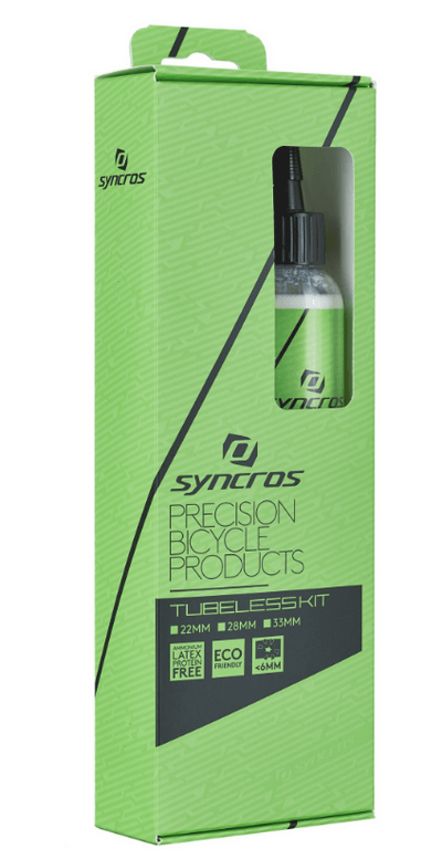 TUBELESS KIT SYNCROS ECO SEALANT (ΣΥΜΠ. ΥΓΡΟ, ΒΑΛΒΙΔΕΣ & ΤΑΙΝΙΕΣ 33mm) BLACK