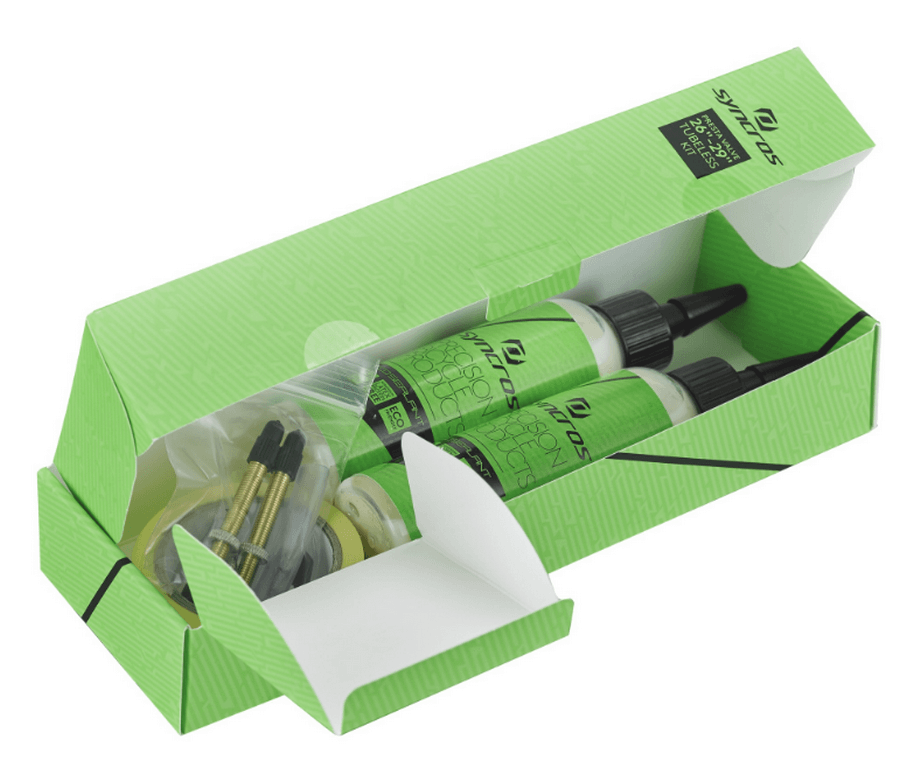 TUBELESS KIT SYNCROS ECO SEALANT (ΣΥΜΠ. ΥΓΡΟ, ΒΑΛΒΙΔΕΣ & ΤΑΙΝΙΕΣ 33mm) BLACK