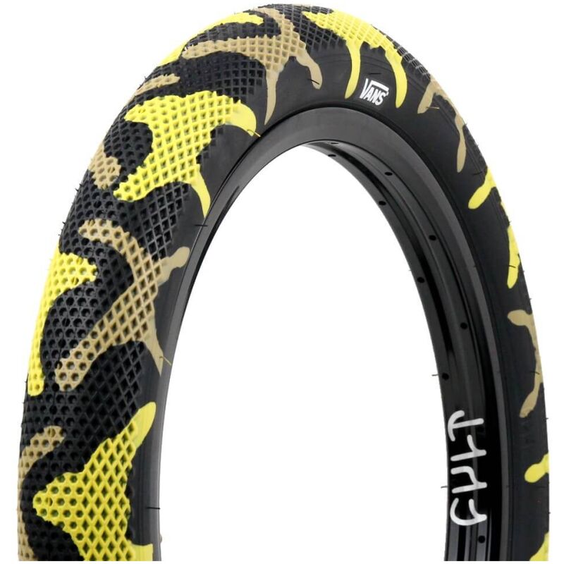 cult vans yellow camo